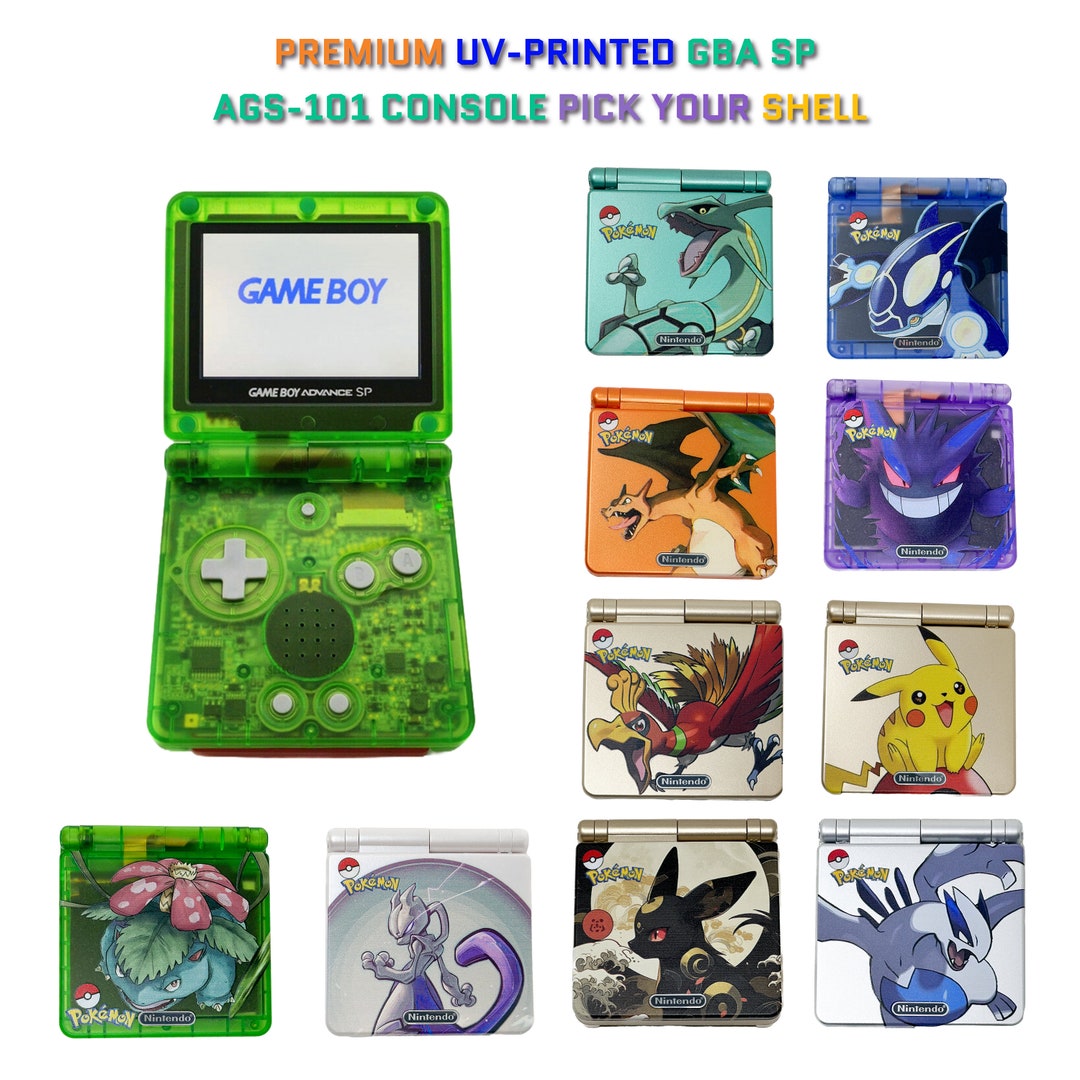 Nintendo Game Boy Advance Sp GBA SP Backlit Ags 101 UV Printed Premium ...