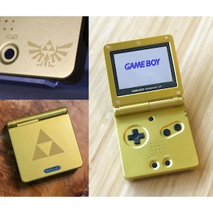 Nintendo Game Boy Advance GBA SP Zelda Triforce Custom Gold System AGS 101 Brighter Mint ¡Nuevo! (¡Elige el color del botón!)