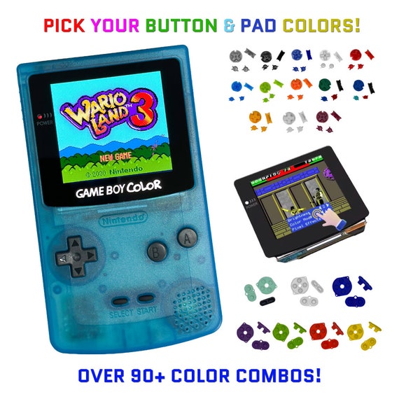 Nintendo Game Boy Color Clear Black System Gbc AMOLED OLED Q5 Xl