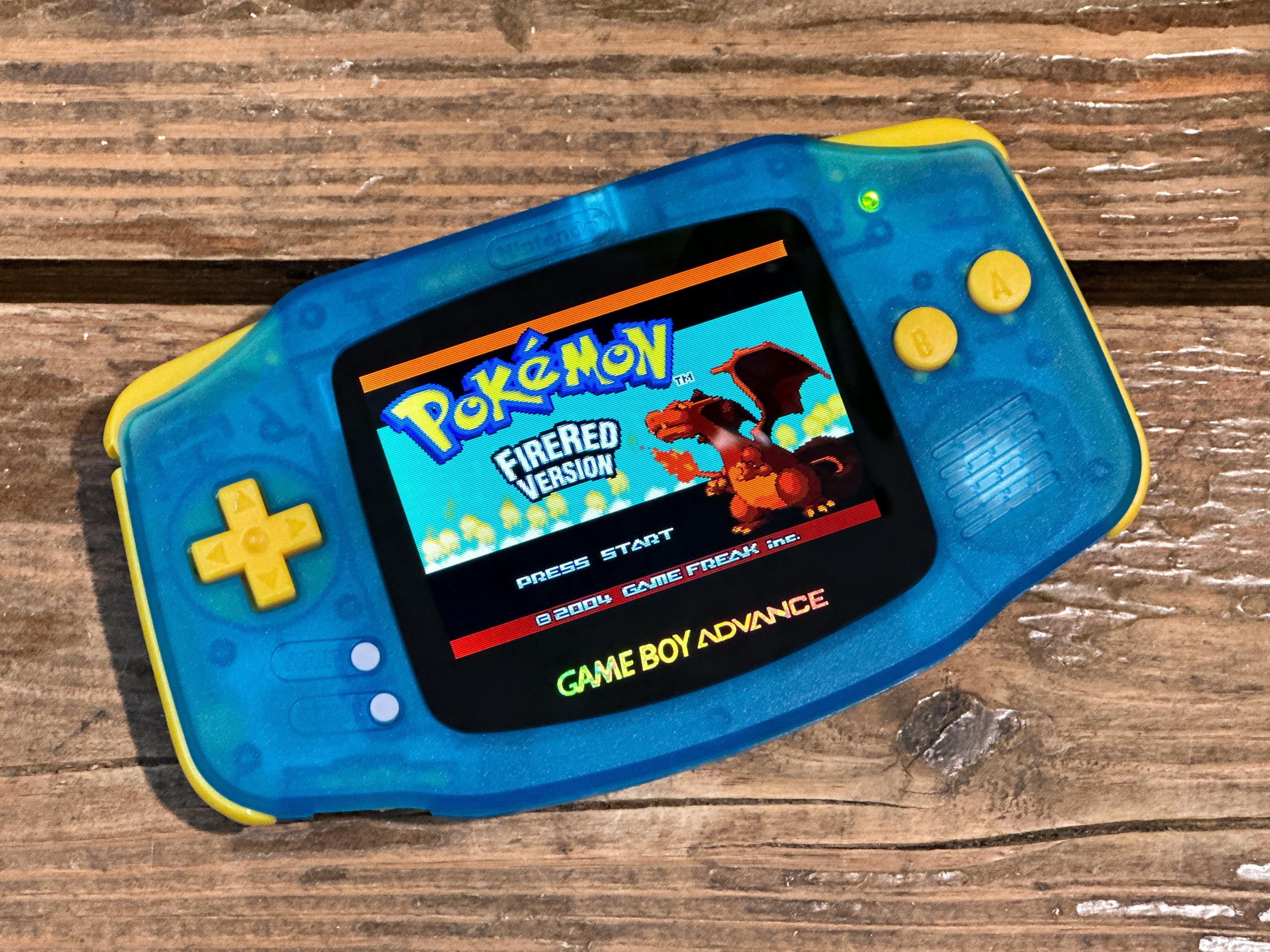 Nintendo Game Boy Advance GBA Clear Blue System V5 IPS Brighter