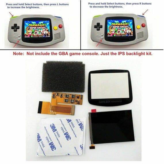 Game Boy Advance SP Game Console with V2 iPS Backlight Backlit LCD MOD GBA  SP