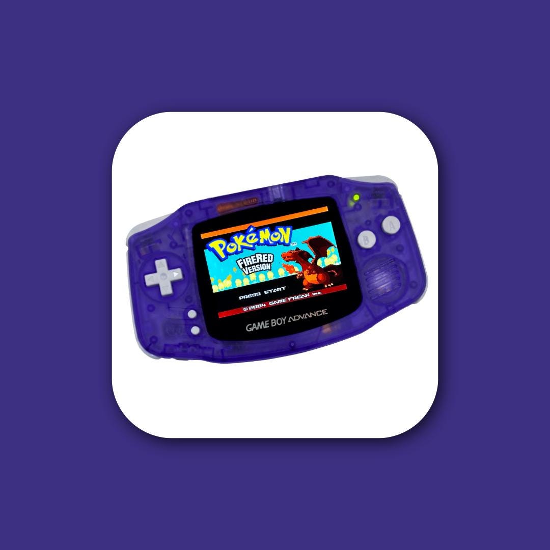ニンテンドー ゲームボーイアドバンス GBA クリアパープル システム V5