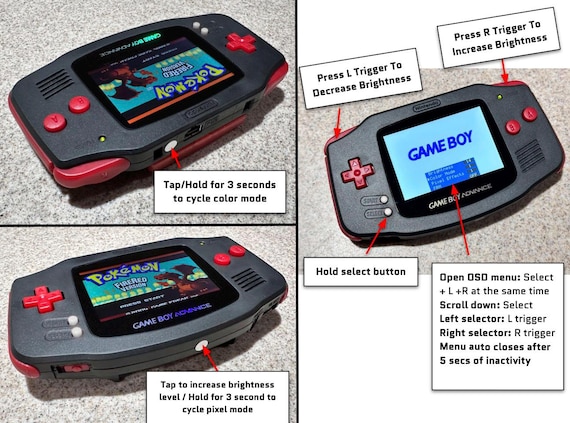 Nintendo Game Boy Advance GBA SFC Famicom System V5 IPS Brighter