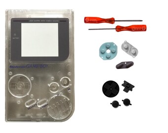 Nintendo Game Boy Original DMG Replacement Shell GLASS Lens CLEAR Kit