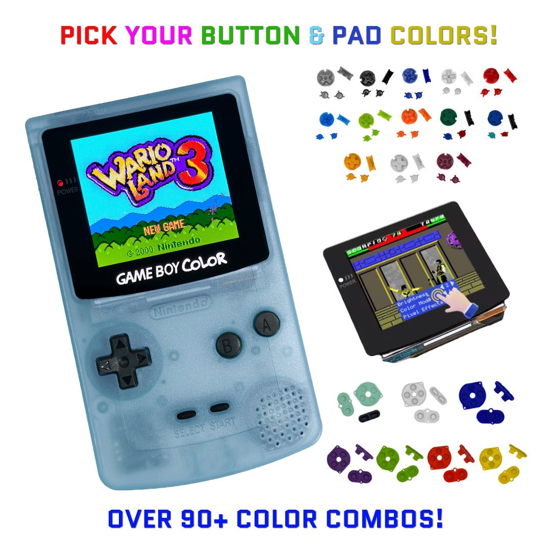 Nintendo Game Boy Color Glow in the Dark Blue System Gbc AMOLED