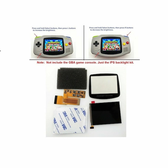 Game Boy Advance SP Game Console with V2 iPS Backlight Backlit LCD MOD GBA  SP