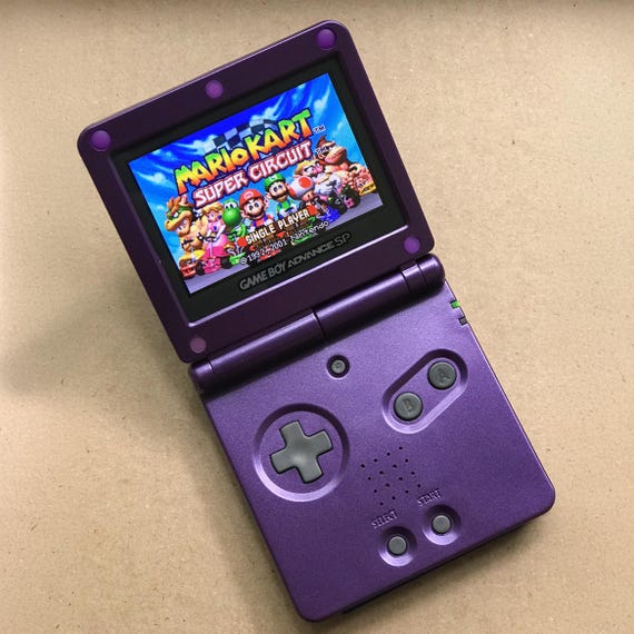 Nintendo Game Boy Advance GBA SP Midnight Purple System AGS 101