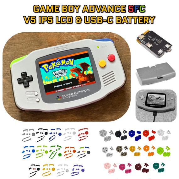 Nintendo Game Boy Advance GBA SFC Famicom System V5 IPS Brighter