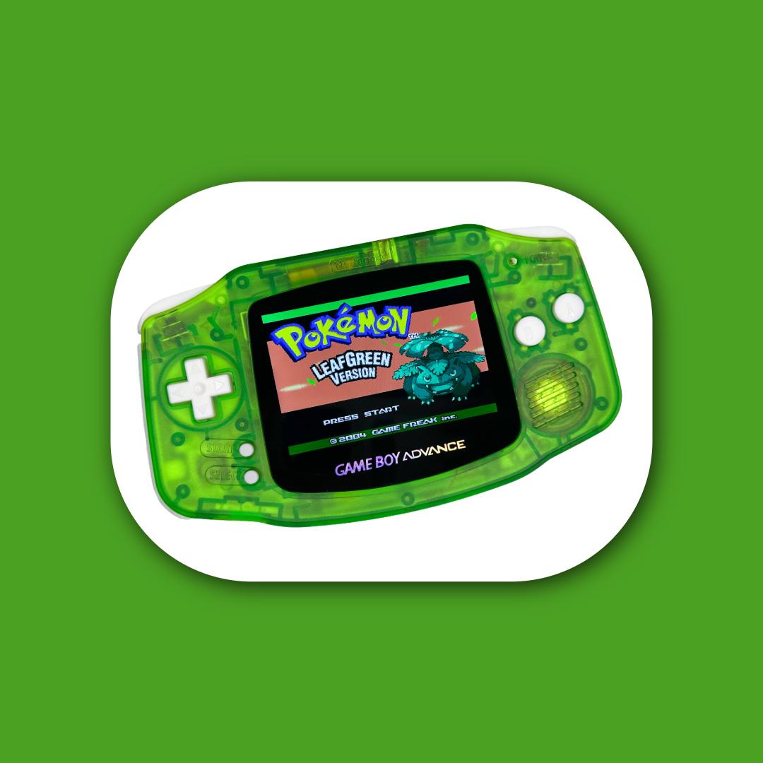 Nintendo Game Boy Advance GBA Clear Green System V5 IPS Brighter