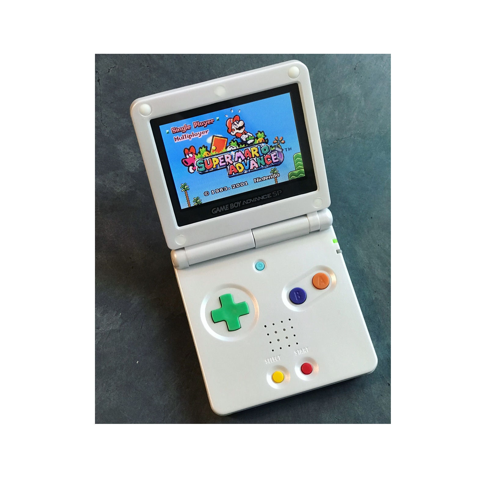 Nintendo Game Boy Advance GBA Yellow System 101 Bright Backlit IPS LCD  BUTTON
