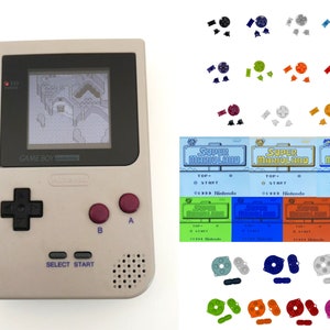 Nintendo Game Boy Pocket GBP System Backlight Brighter TFT LCD Mod Snes Gray Pick Buttons & Pads