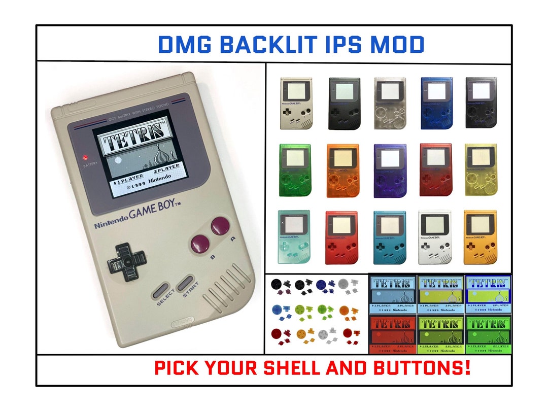 Nintendo Game Boy Original DMG IPS Brighter Backlight Mod (pick