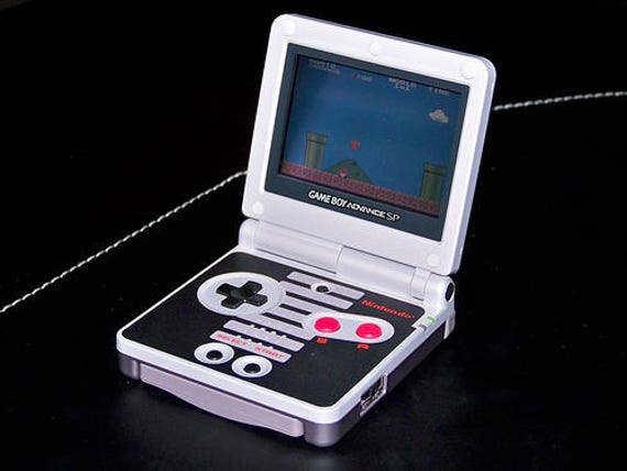 Nintendo Game Boy Advance GBA SP Silver System AGS 101 Brighter Mint New!  (Pick Button Color!)