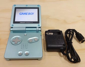 Nintendo Game Boy Advance GBA SP Pearl Blue System AGS 101