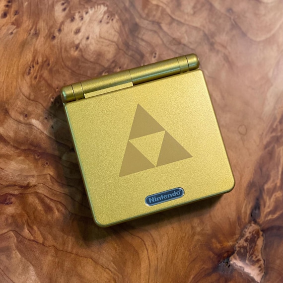 Nintendo Game Boy Advance GBA SP Zelda Triforce Custom Gold System