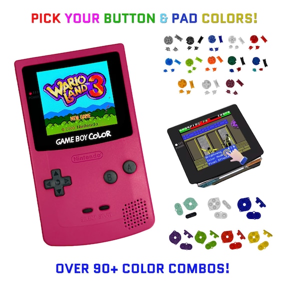 Nintendo Game Boy Color Berry Red Pink System Gbc AMOLED OLED Q5