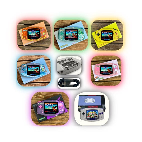 Nintendo Game Boy Advance GBA 3.0 M2 IPS Uv- Printed Pokémon Console w/ USB-C Battery [Pick your Color]