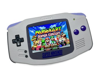 Nintendo Game Boy Advance GBA Premium System 101 Backlit IPS Lcd SNES Classic Edition Mod with Display Box (Pick Button Color!)