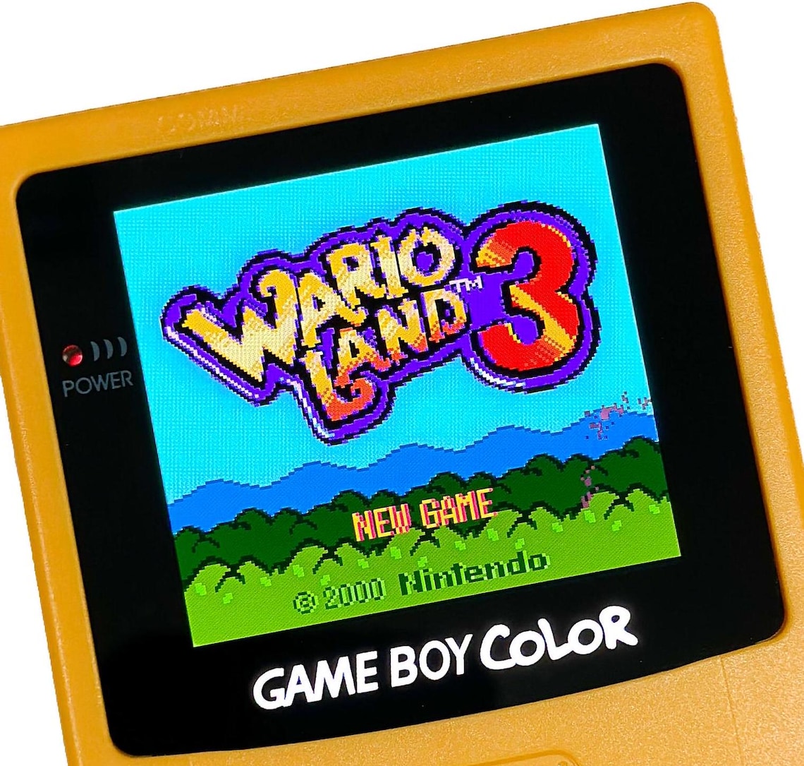 Nintendo Game Boy Color GBC AMOLED Q5 Backlit OLED Lcd Pokemon Pikachu Premium Uv Printed System with Display Box, foto 3 di 5