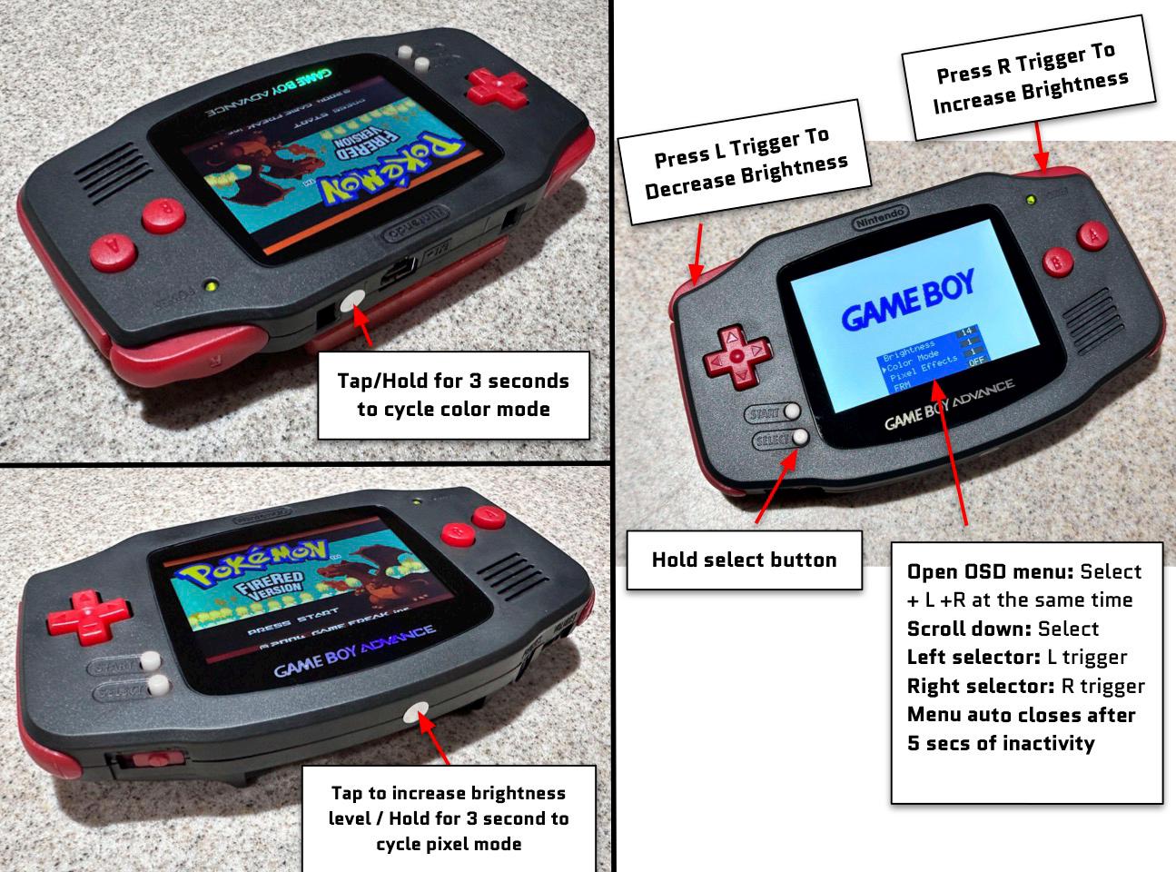 任天堂ゲームボーイアドバンス GBA ブラックシステム V5 IPS高輝度