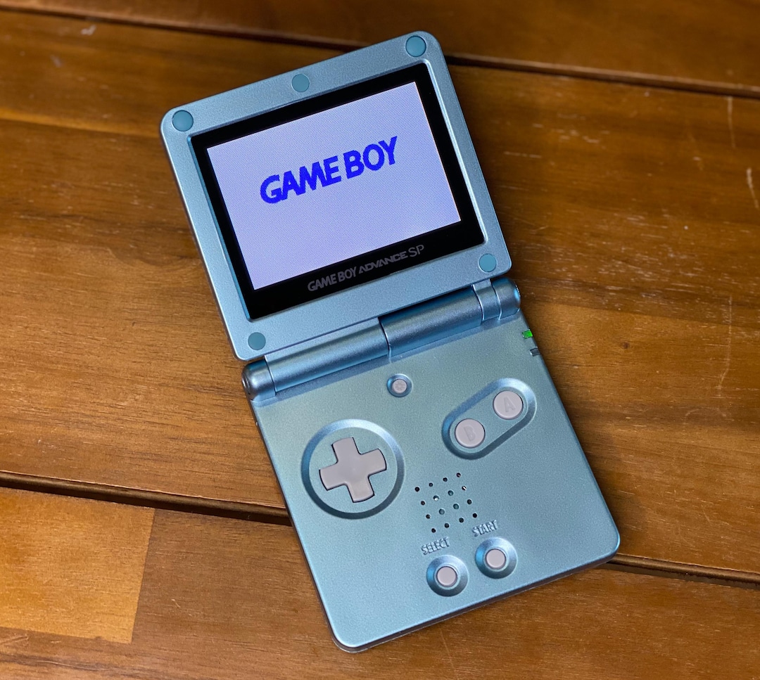Nintendo Game Boy Advance GBA SP Pearl Blue System AGS 101