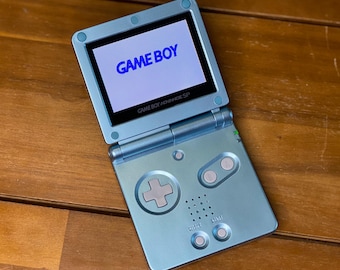 Nintendo Game Boy Advance GBA SP Pearl Blue System AGS 101