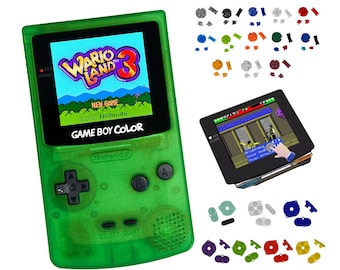 Nintendo Game Boy Color Clear Green System Gbc AMOLED OLED Q5 Xl