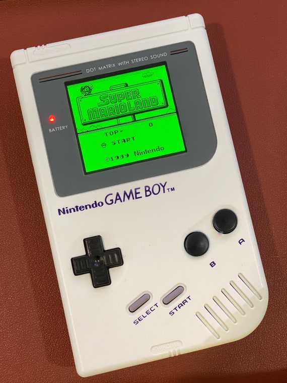 Nintendo Gameboy Original Handheld Console Game Boy DMG White BACKLIT IPS  Screen