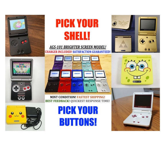 NEW Nintendo Game Boy Advance GBA System Fully Customized PICK YOUR COLOR!