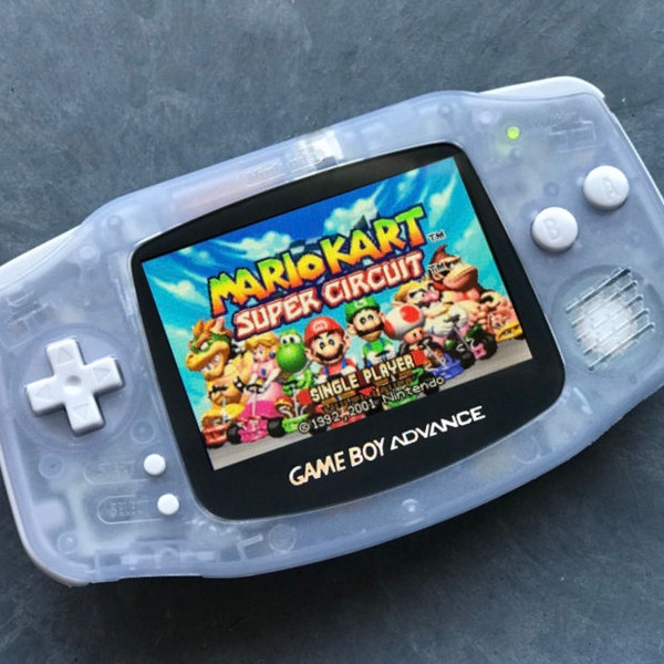 Nintendo Game Boy Advance GBA Glacier System IPS Brighter Backlit Mod  (Pick Button Color!)