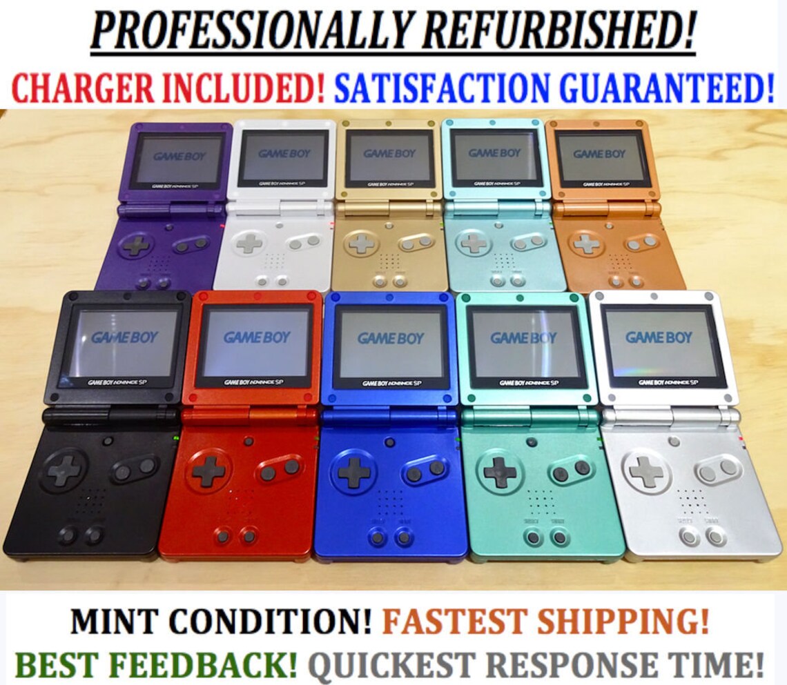 Nintendo Game Boy Advance GBA SP Bright Orange System AGS 001 Mint New (Pick Button Color!), foto 2 di 2
