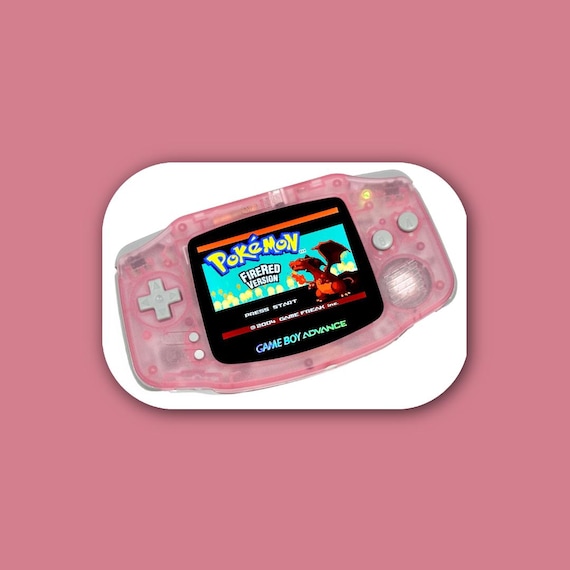 Nintendo Game Boy Advance GBA Clear Pink System V5 IPS Brighter