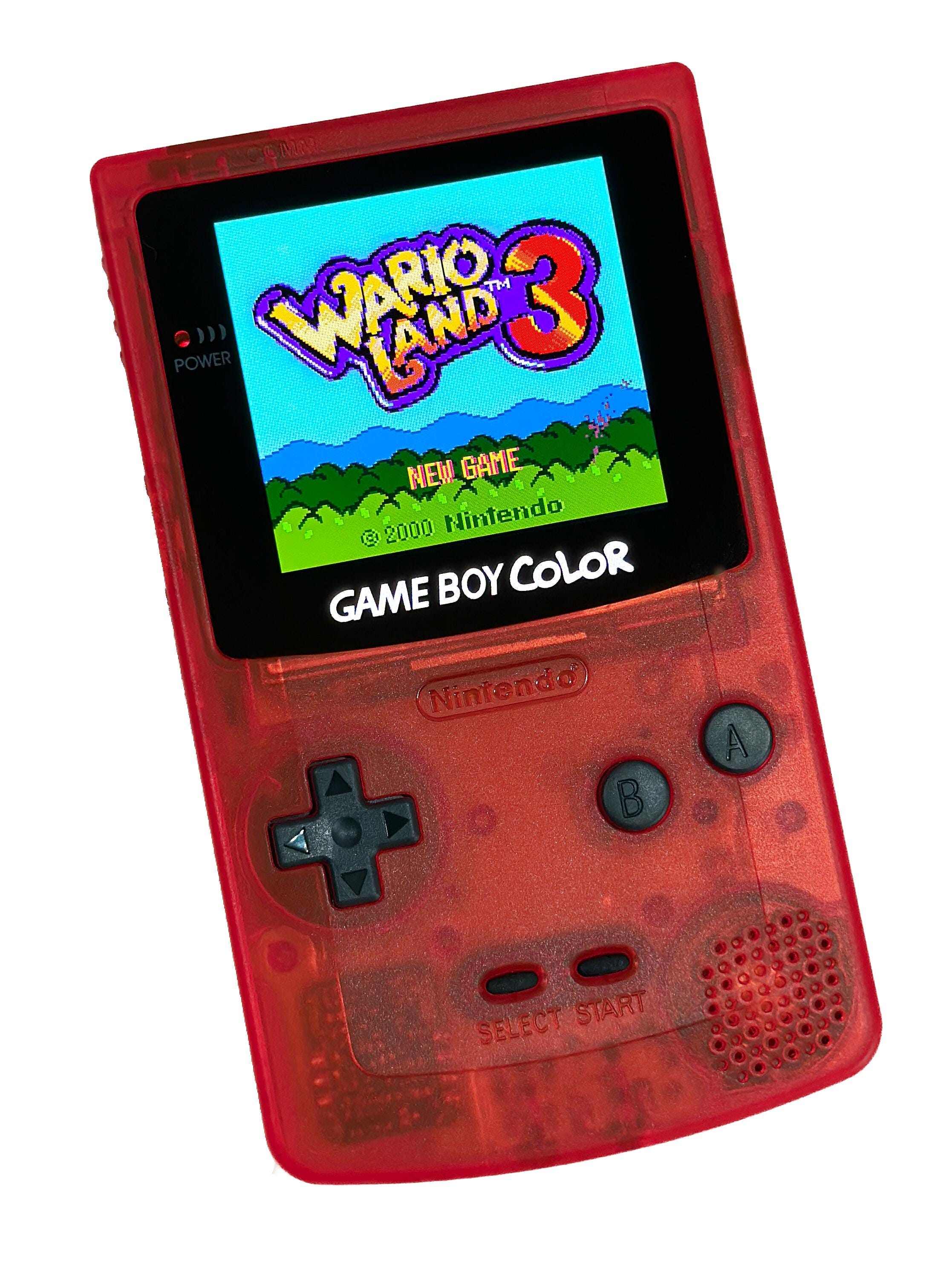 Nintendo Game Boy Color Clear Red System Gbc AMOLED OLED Q5 Xl
