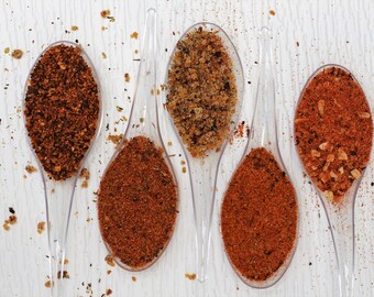 Choose Five Seasoning Mix, herbs and spices , spice mixes or dry rubs. Great gift ideas. Perfect for outdoor grilling.