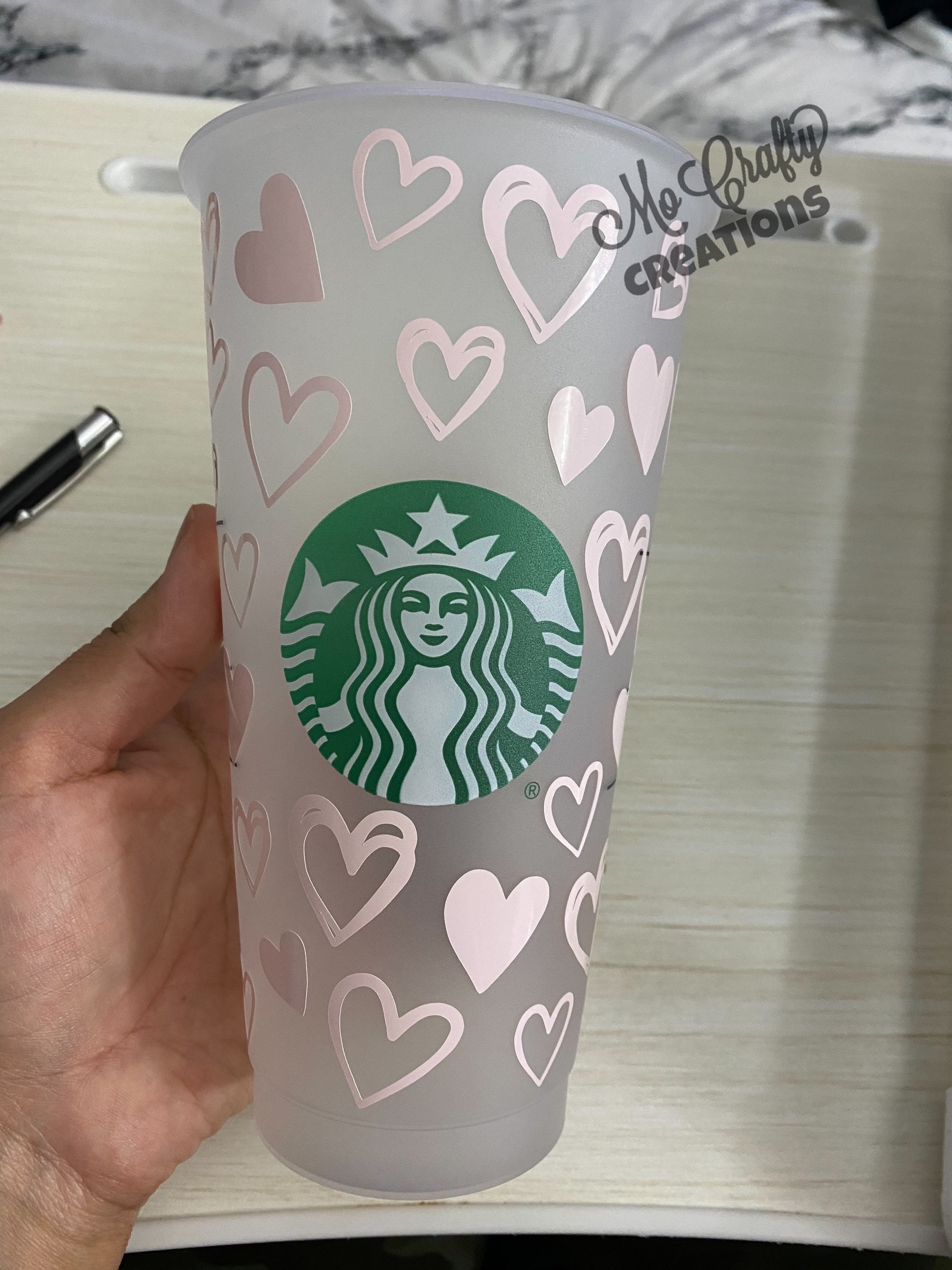 Valentines Hearts Starbucks Tumbler Livraison gratuite aux Etsy