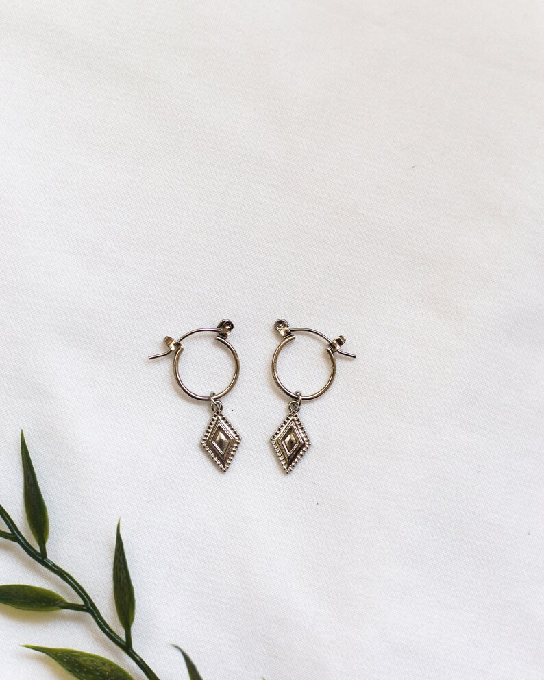 minimalist hoops delicate earrings minimal earrings hoop earrings Small hoops tiny earrings charm hoops silver hoop earrings