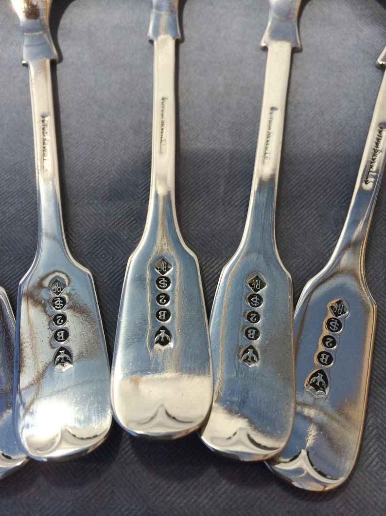 Rare... 5 POTOSI silver coffee SPOONS. Etsy