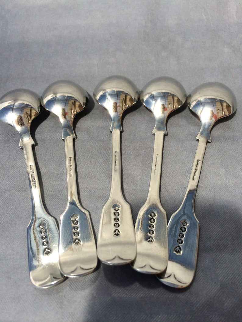 Rare... 5 POTOSI silver coffee SPOONS. Etsy
