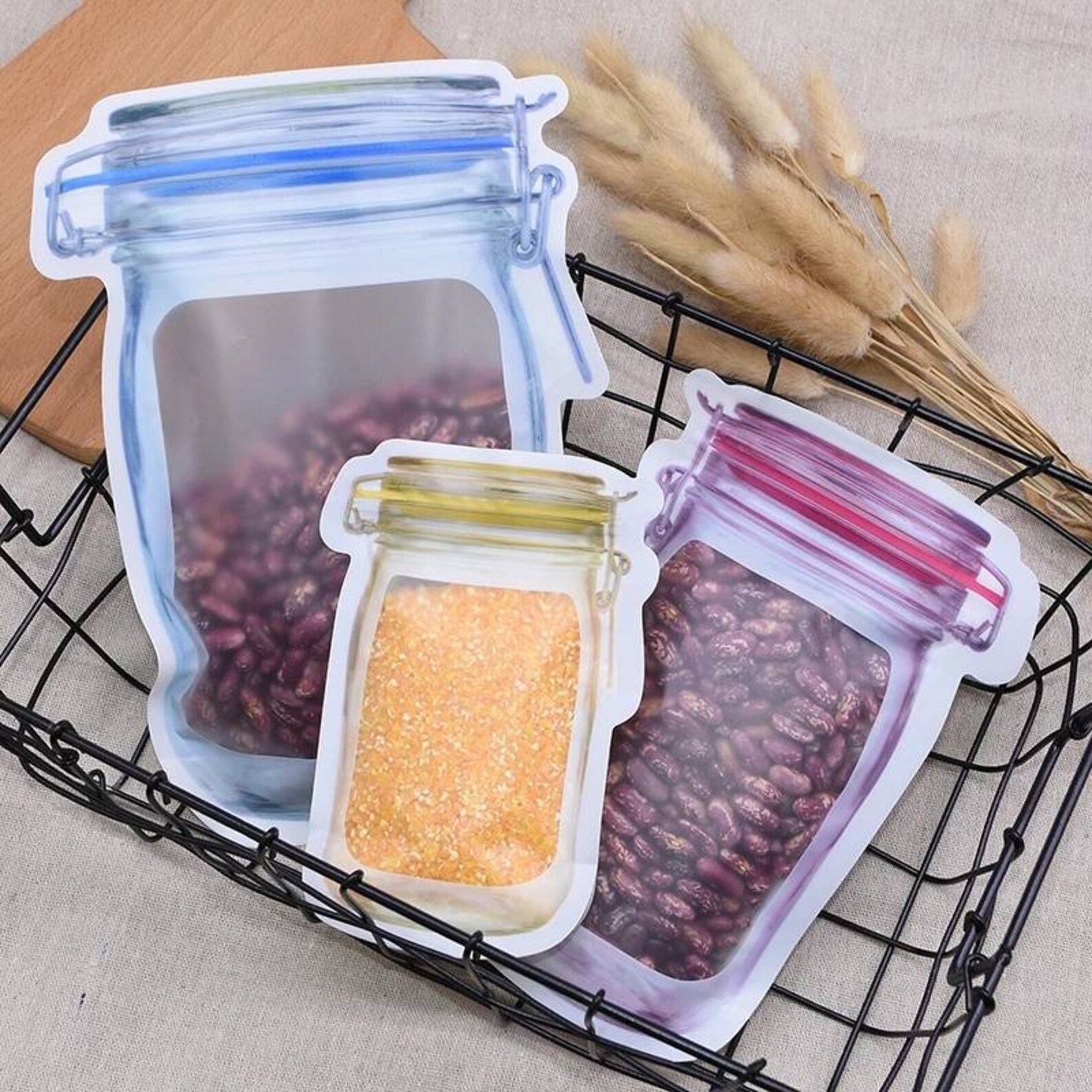 20pcs Mason Jar Zip Lock Bags Zero Waste Kitchen Reusable Etsy Australia