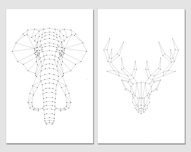 String Art patterns 4in1 String art Elephant String art Etsy