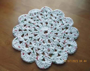 Christmas crocheted doily.