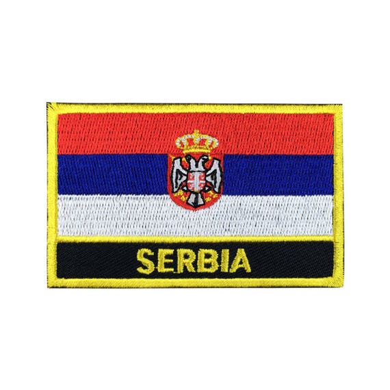 Macedonia Old National Flag Embroidered Patch Macedonian Sew Iron Badge Applique