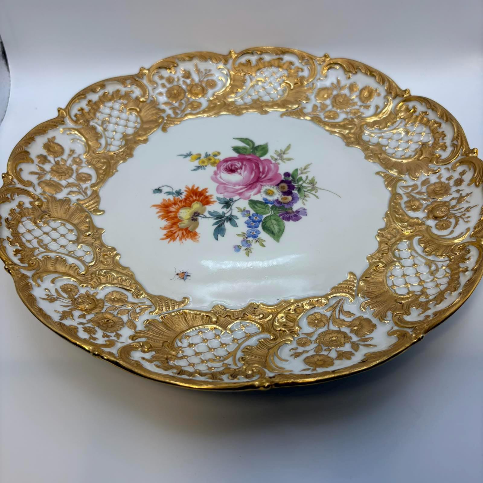 Meissen Rose Plate - Etsy