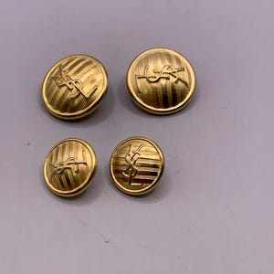 Genuine Vintage Yves Saint Laurent Gold Buttons
