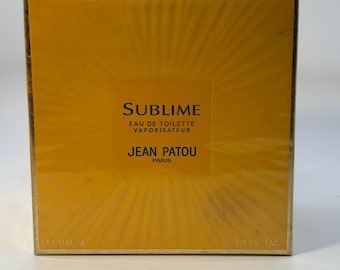 Eau de Toilette Jean Patou SUBLIME Vintage 1995, 100 ml / 3.4 fl.oz - Nuevo, sellado de fábrica en caja - Artículo de colección raro
