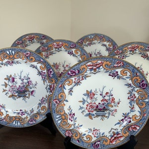 Set of 6 antique Minton dinner plates