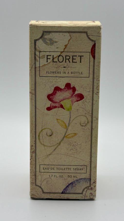 Rare Vintage Antonia's Flowers FLORET Eau De Toilette 50ml Bottle