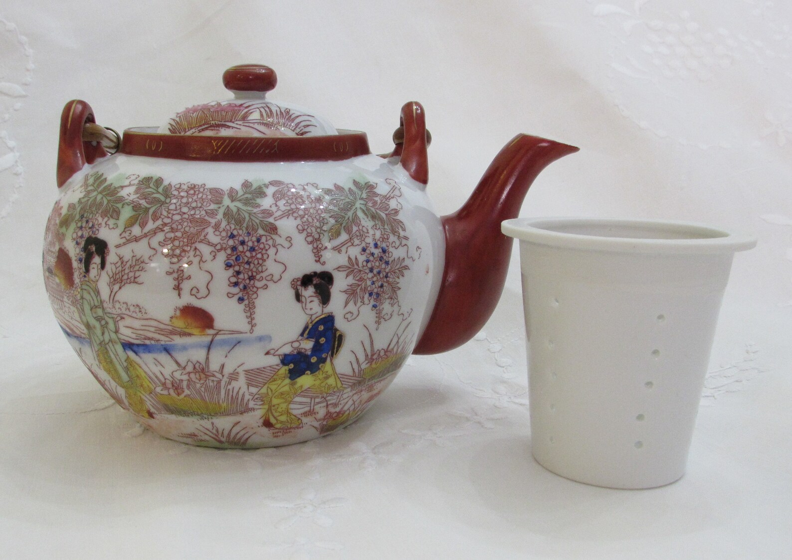 LITHOPHANE Geisha Girl Tea Set Japanese Eggshell Porcelain Etsy