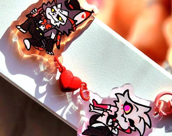 Hazbin Hotel Huskerdust Magnet Couple Keychain