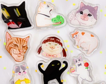 Cat Meme Mini Pins